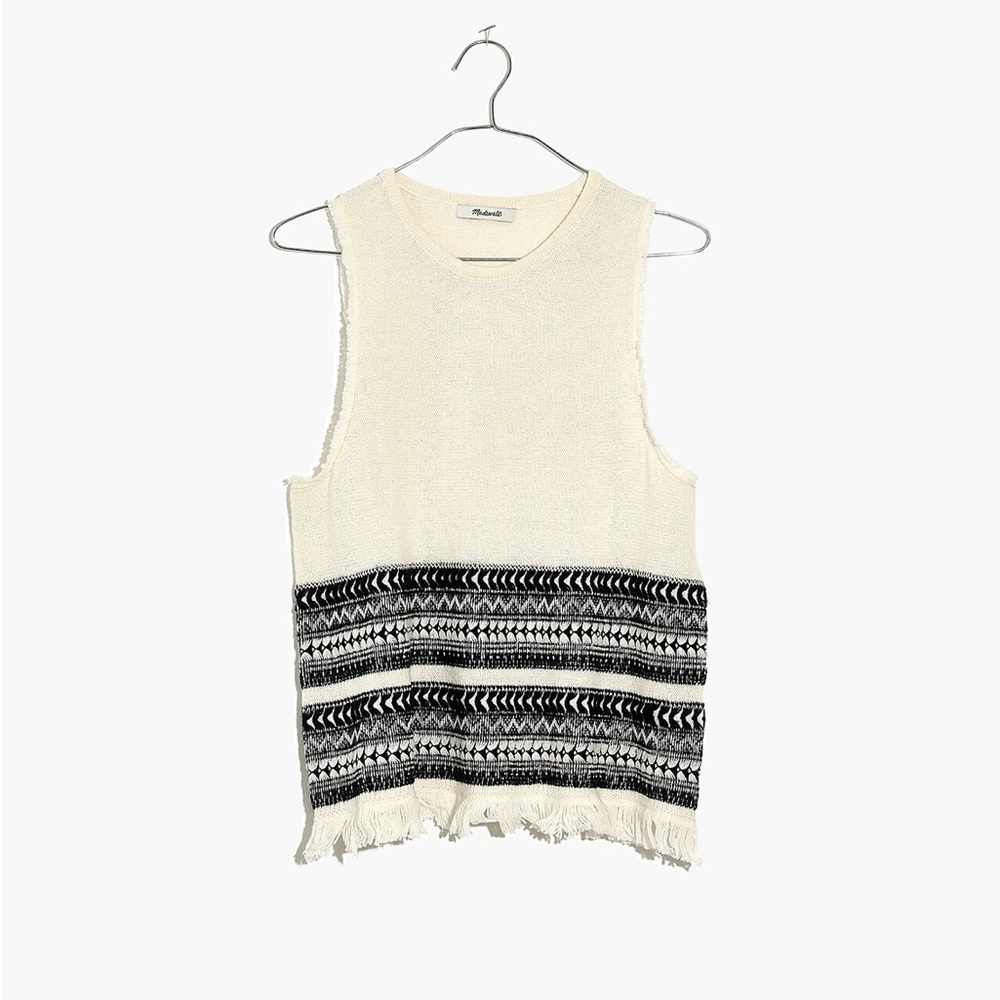 Madewell Villagrove Sweater Tank in Bright Ivory